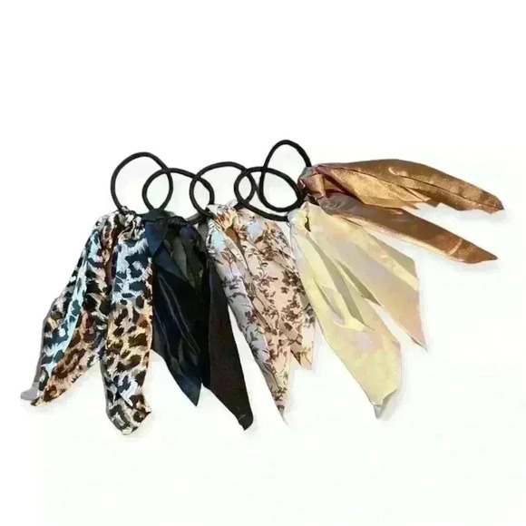 None Accessories - Shimmer Hair Scarves Scrunchies Five